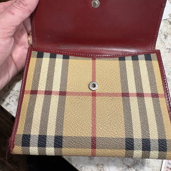 Burberry Tan and Red Plaid Wallet - Picture 3 of 4